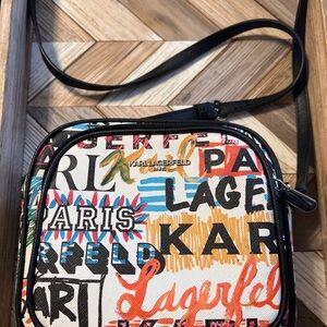 Karl Lagerfeld Multicolor Graffiti Crossbody Bag - Exceptional Used Condition.